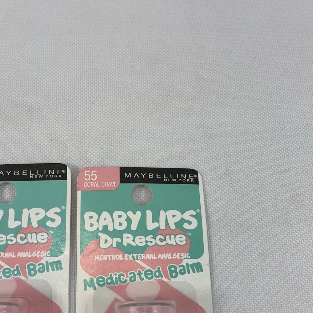 Maybelline Baby Lips Medicated Lip Balm Lot of 3 New Sealed Dr Rescue Coral Cave